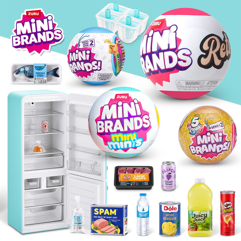 Party Games Mini - ZURU MINI BRANDS Реалистичный миниатюрный холодильник