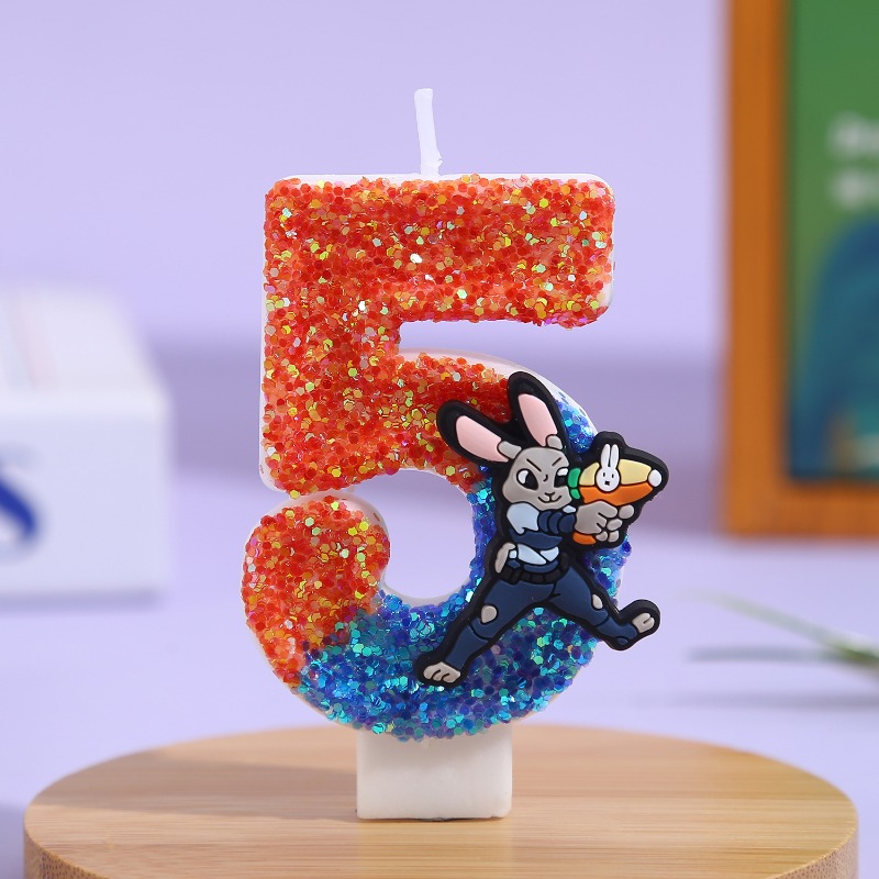 Zootopia Party Games - 3D-свечи для торта с цифрами 0-9