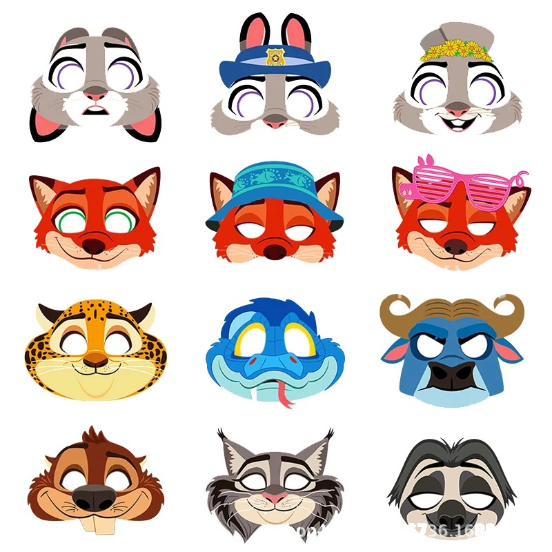 Набор из 12 масок Dsn Figure Z – обзор и цена Zootopia Party Games