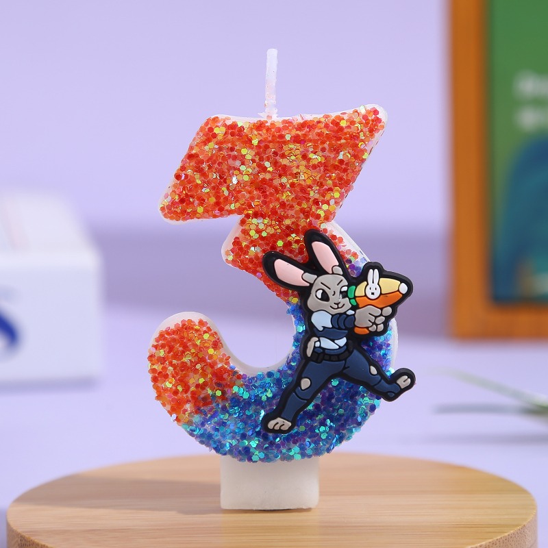 3D-свечи для торта с цифрами 0 – обзор и цена Zootopia Party Games